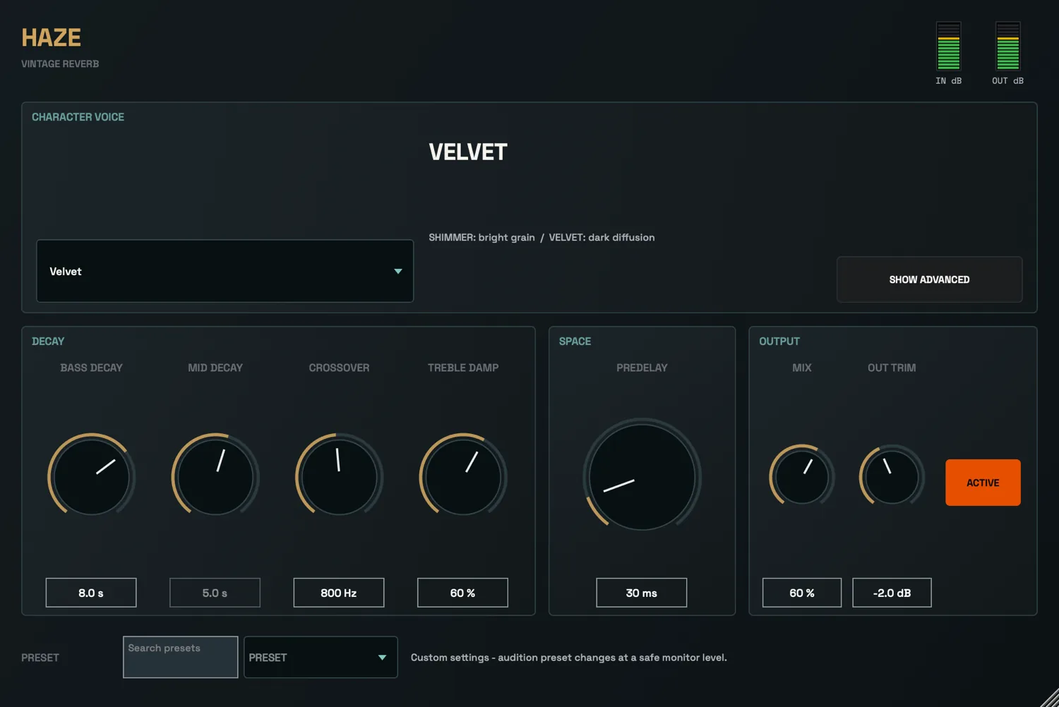 The HAZE plugin interface